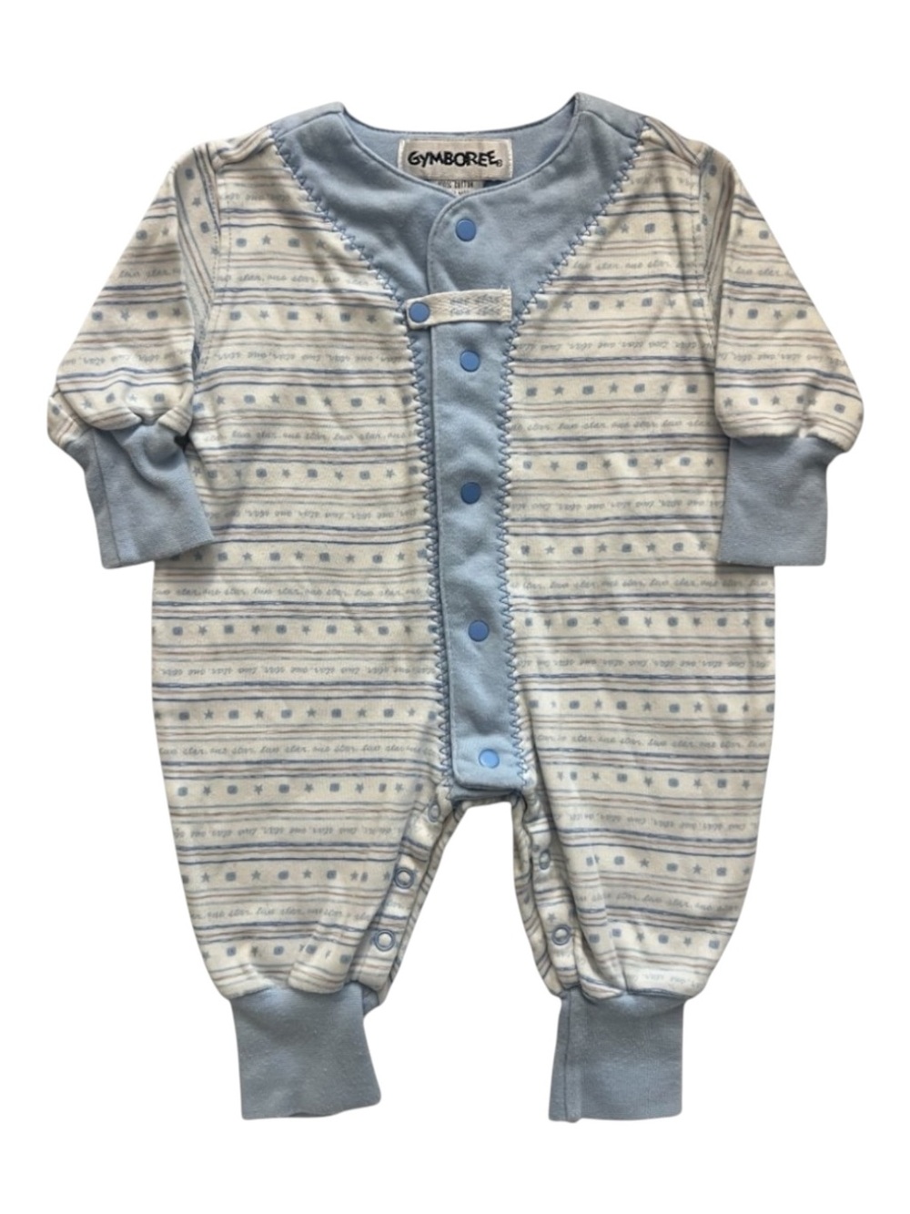 Vintage 90s Baby Blue Classic Boys Romper